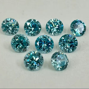 พลอยบลูเซอร์คอนธรรมชาติทรงกลมเจียระไน ขนาดต่างๆ คละไซส์ สำหรับทำเครื่องประดับ - Product Image 1