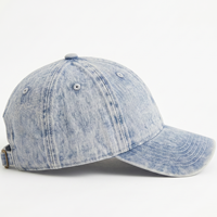 Gorra de Béisbol de Mezclilla Lavada Vintage de 6 Paneles, con Logotipo Personalizado de Alta Calidad, Azul Claro, Ajustable, Unisex