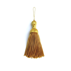 Borlas Decorativas de Hilo Metálico Dorado de Tamaño Personalizado, Adorno de Flecos 100% Poliéster para Cortinas con Hilo Metálico - Product Image 2