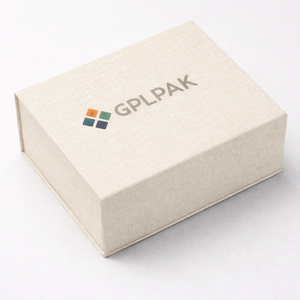 Boîte d'emballage cadeau en papier DHP personnalisable avec logo imprimé, 75 % coton et 25 % lin, pour vêtements - Product Image 3