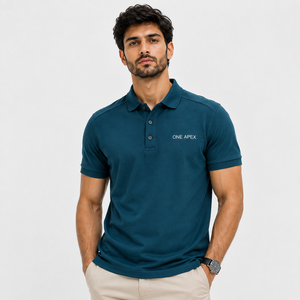 Camiseta Deportiva para Hombre ONE APEX, Color Verde Azulado, Poliéster/Algodón, Manga Corta, Uniforme Informal, Logotipo Frontal, Transpirable - Product Image 4