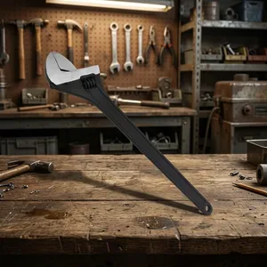 Clé à molette en acier inoxydable forgé réglable 8 "10" 12 "finition chromée outils à main polis conception personnalisable OEM prix bas - Product Image 3
