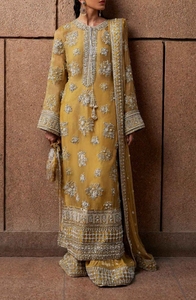 Ensemble Salwar Kameez pakistanais bordeaux longueur cheville, 3 pièces, richement brodé, robe traditionnelle pour mariage et fêtes - Product Image 6
