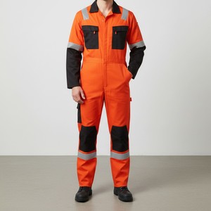 Overol de Trabajo Reflectante de Alta Visibilidad para Seguridad Vial, Construcción y Empleados de Almacén - Product Image 1