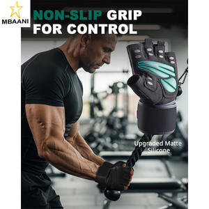 Gants de musculation pour hommes, avec support de poignet, protection complète de la paume et adhérence accrue pour l'haltérophilie - Product Image 4