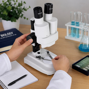 Binocular Straight <b>Tube</b> Biological Microscope | <b>LED</b> Metal Digital Display Educational Science Microscope for Kids Students - Product Image 2
