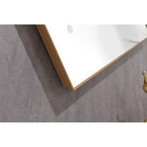 32x24 Inch LED Backlit Bathroom Vanity <b>Mirror</b> Wall Mounted Square Metal Frame with <b>Smart</b> Touch Button Anti Fog Memory Function - Product Image 4