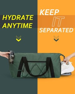 Sac de sport avec compartiment à chaussures, poche imperméable, sac de week-end résistant à l'eau, sac de sport pour la natation, le yoga et l'entraînement - Product Image 3