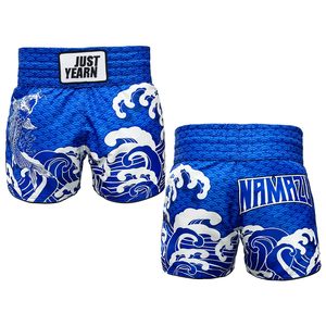 Pantalones Cortos de Muay Thai para Hombre, Estampado Satinado, Cintura Elástica, para Entrenamiento en Gimnasio, Kickboxing, Ligeros, Coloridos, Top para Hombre, Muay Thai, Artes Marciales - Product Image 6