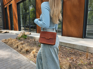 Personalized Small Leather Purse Handmade Crossbody <b>Bag</b> with Chain <b>Strap</b> Cute <b>Shoulder</b> Handbag for Women Gift for Her - Product Image 5