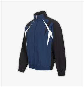 Conjunto deportivo cortavientos para hombre, chaqueta ligera con cremallera y pantalones a juego, cómodo para entrenamiento al aire libre, ropa informal de calle. - Product Image 3