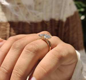 Anillo de Compromiso y Boda con Diamante Cultivado en Laboratorio, 1 Quilate, Color E/F, Sin Níquel, Sin Plomo, Estilo Clásico, Oro Sólido de 10K, 14K, 18K para Mujer - Product Image 2