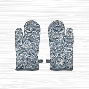 Custom Design Leaf Printed Oven Mitts for Kitchen Cooking Baking Premium 100% Eco Sustainable Cotton Products - Product Image 4