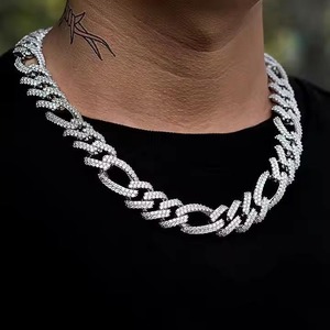 Fully <b>Iced</b> <b>Out</b> Lab Mossanite Diamond Cuban Link <b>Chain</b> Luxury Hip Hop Customized Wedding Jewelry Best Gift for Men - Product Image 1