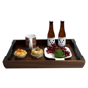 Factory Price Rustic Wooden Serving <b>Tray</b> Extra Large Solid Wood Butler Ottoman Food Platter Best for Party Serving - Product Image 5