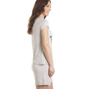Conjunto de Top de Manga Corta y Pantalones Cortos con Estampado de Cebra Gris para Mujer, Transpirable, de Punto, Informal, para Verano, Dos Piezas - Product Image 2