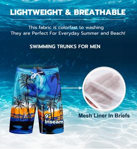 Quick Dry Drawstring Swim <b>Trunks</b> Stretch Beach Shorts <b>Men</b> Surfing Board Short Swimwear Swimming Shorts - Product Image 6