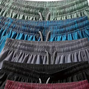 Shorts de algodón personalizados para hombre, estilo vintage casual, de color sólido, con efecto desgastado. - Product Image 3