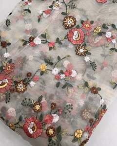 Wholesale Supply Sequin Embroidery <b>Fabric</b> Export Quality Mesh Net Garment Textile For Importers And Bulk Buyers For Sale - Product Image 2