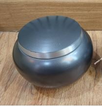 Black Modern Customized Metal Cremation Urn Round Keepsake Jar Personalized Engraved <b>Memorial</b> Container Tabletop Decor - Product Image 2