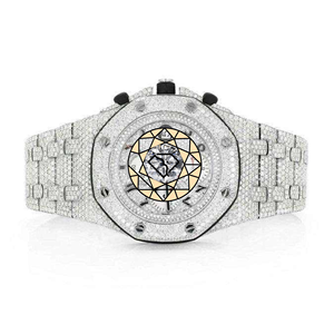 Luxury Moissanite Diamond Watch Iced Out Chronograph Watch Custom Diamond Watch Stainless Steel Quartz Wrist Watch VVS1 - Product Image 5