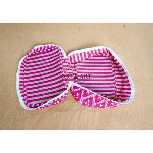 Juego de 3 neceseres acolchados de algodón indio con estampado, bolsa de aseo, estuche de maquillaje, neceser de viaje, bolsas y estuches para cosméticos - Product Image 5