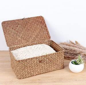 Wholesale Seagrass Storage Box <b>Rectangular</b> Multipurpose Organizer for Living Room and Home Storage Made by KingCraftViet - Product Image 4