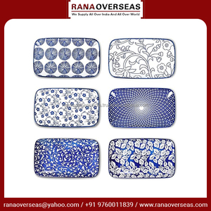 Assiettes de service rectangulaires en porcelaine très vendues, 100 pièces, pour salades, desserts, sushis, collations, designs et couleurs assortis plus élégants - Product Image 6