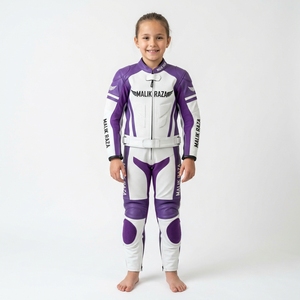 Combinaison de course pour enfants sur mesure - 100% cuir véritable et protection intégrale du corps - Product Image 5