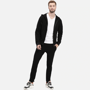 Custom Print Logo Men Casual Oversized Hoodies and Sweatpants Joggers Set Contrast <b>Plain</b> Sweatsuit Cotton Sport <b>Tracksuit</b> - Product Image 5