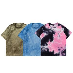 Camiseta de Diseño Personalizado para Hombre, 100% Algodón con Estampado Tie Dye, Hombros Caídos, Tejido de Lana Peinada, Transpirable - Product Image 2