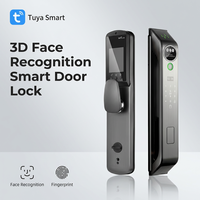 Premium Aluminiumlegierung 3D Gesichtserkennung Smart Lock Tuya Smart Life WiFi Biometrischer Fingerabdruck Stahltür Cloud