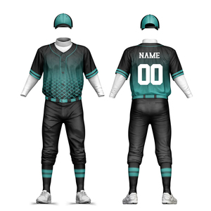 Wholesale High Quality Baseball Uniform Set Customized OEM Printed Sublimation Design Breathable 100% Polyester Team Name Logo - Product Image 1