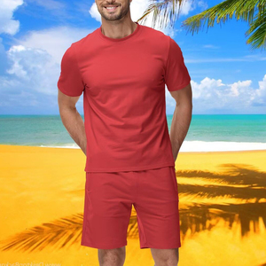 Ensemble de survêtement décontracté pour homme de haute qualité avec logo personnalisé, léger et respirant, t-shirt à manches courtes et short, deux pièces - Product Image 5