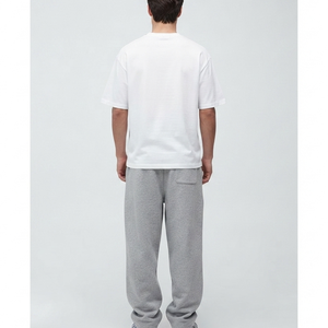 Custom Logo Blank High Quality <b>Baggy</b> Straight Leg Elastic Waist 100% Cotton Fleece Sport Casual Jogger Sweatpants for <b>Men</b> - Product Image 2