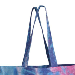 Top Quality Custom Logo And Size Tie Dye Cotton Canvas Tote <b>Bag</b> Contrast Color Shopping Shoulder <b>Bag</b> For Daily Travel - Product Image 4