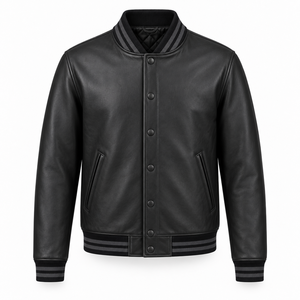 STITCH MASTER PRO INDUSTRIES Mens Premium Leather <b>Biker</b> <b>Jacket</b> Genuine Waterproof Coated Front Hooded Stand Customizable <b>Vintage</b> - Product Image 1