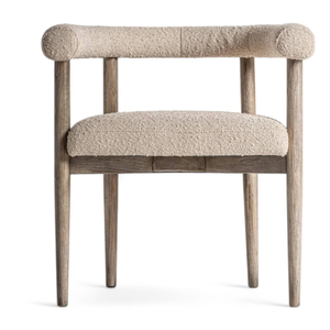 Sillón de Madera para Descanso, Tapizado en Tela, con Brazos de Madera Sólida, para Jardín, Comedor u Hotel - Product Image 1