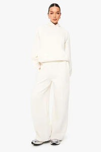 Pantalones de lona de pierna ancha para mujer con logotipo personalizado, de corte holgado, largos, casuales de invierno, ecológicos y de talla grande. - Product Image 5