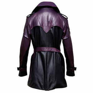 Abrigo largo para hombre estilo Neo Matrix, gabardina de invierno de cuero genuino marrón, abrigo grueso y cálido de longitud media, a la moda - Product Image 2