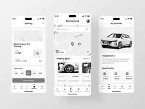 Application de réservation de places de stationnement pour trouver, réserver, payer et gérer les places de stationnement avec une disponibilité en temps réel. - Product Image 1
