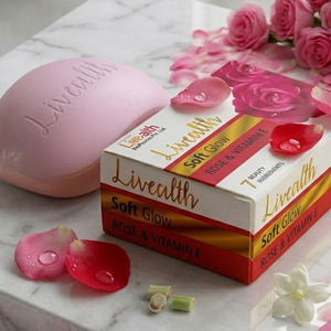 Premium Livealth Rose <b>Soap</b> with Gentle Cleansing Formula for Face and All Skin Types At Best Price - Product Image 1