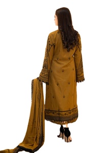 ชุดส่าหรีผ้ามัสลินสำเร็จรูป 3 ชิ้น ลายดอกไม้สดใส พร้อมกางเกงปาลาซโซ่แบบหรูหรา และผ้าคลุมไหล่ เหมาะสำหรับงานปาร์ตี้ - Product Image 5