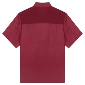 Uniformes de chef d'hôtel unisexes, manches courtes, polyester tricoté, pour la restauration, la boulangerie, la pâtisserie, la cuisine, avec logo brodé - Product Image 3