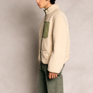 Veste en polaire Sherpa de qualité supérieure, chaude pour l'hiver, fermeture éclair intégrale, veste décontractée pour l'extérieur, logo personnalisé, OEM ODM, fabricant en gros - Product Image 2