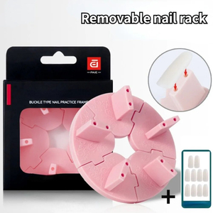 Five Color Nail Tips Practice Display Stand Gel Polish DIY Training <b>Holder</b> for Nail Art <b>Makeup</b> Use - Product Image 3