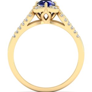 REYES Wholesale Price 925 Sterling <b>Silver</b> Moissanite and Blue Sapphire Gemstone Rings For Women High Quality Fine Jewelry - Product Image 4