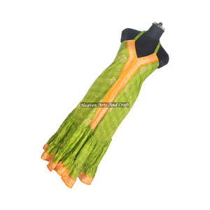 Women <b>Cheap</b> Recycled Sari Silk Dresses Latest Fashion Causal Long Beach Dresses Wholesale Price Mixed Color Free Size Long Dress - Product Image 5