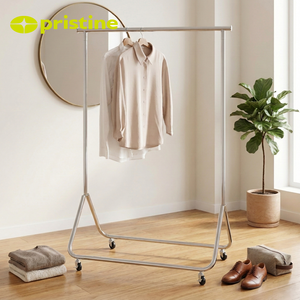 Mueble de Almacenamiento Moderno de Metal para Sala de Estar Shopee, Perchero de Barra Única con Altura Ajustable DIY - Product Image 6