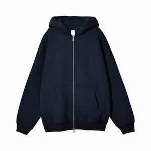 <b>Plain</b> Fleece Sweatshirt <b>Hoodies</b> Heavyweight 2 Way Zipper <b>Hoodies</b> Men High Quality Cotton Heavyweight Pullover <b>Hoodies</b> For Men's - Product Image 3